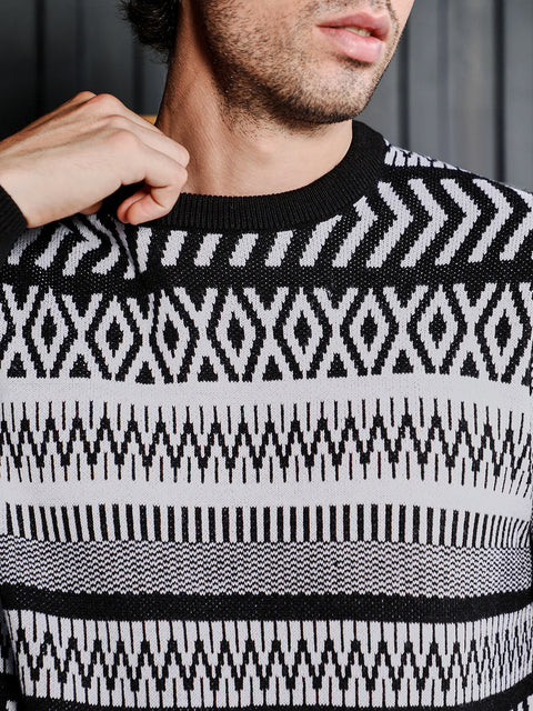 Take 2 Scandi-Jacquard Pullover Sweater
