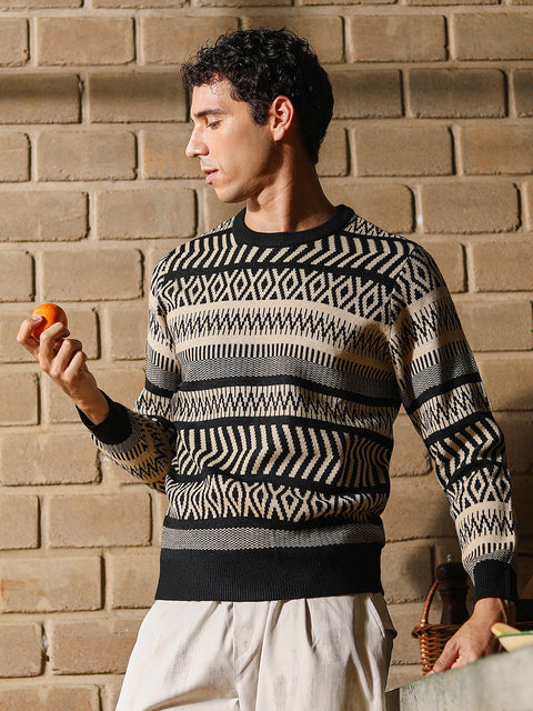 Hookd Scandi-Jacquard Pullover Sweater