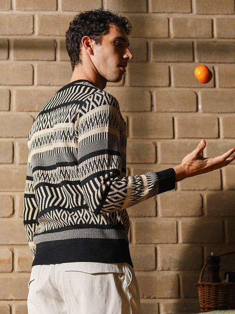 Hookd Scandi-Jacquard Pullover Sweater