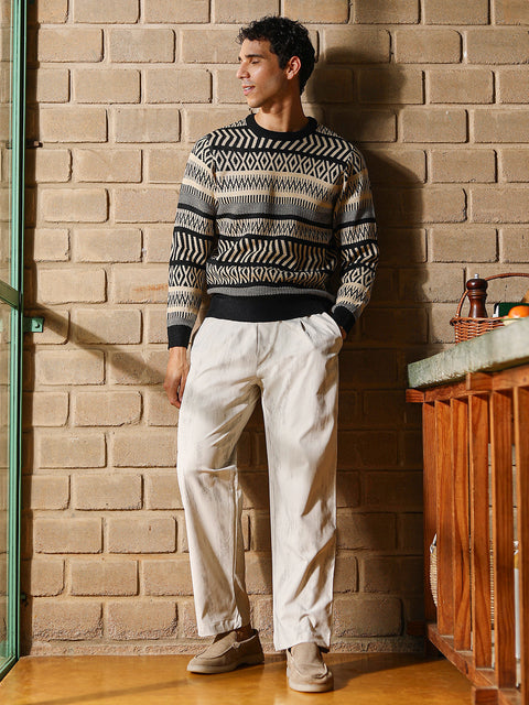 Hookd Scandi-Jacquard Pullover Sweater