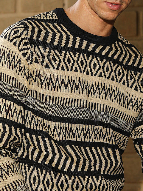 Take 2 Scandi-Jacquard Pullover Sweater