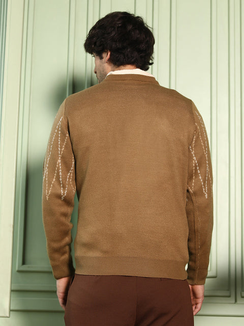 Take Two Men Sweater Zigzag-Jacquard Pullover Sweater