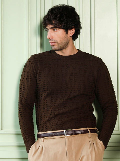 Take Two Men Sweater Geo-Gradient Jacquard Pullover Sweater