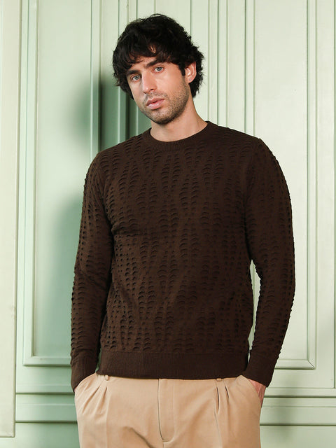 Take Two Men Sweater Geo-Gradient Jacquard Pullover Sweater