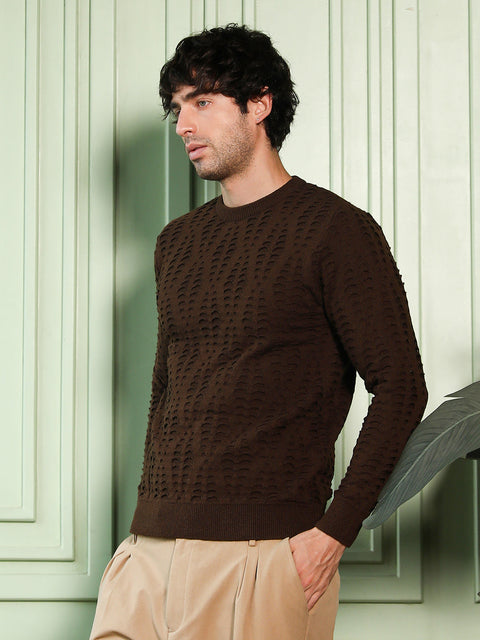 Take Two Men Sweater Geo-Gradient Jacquard Pullover Sweater