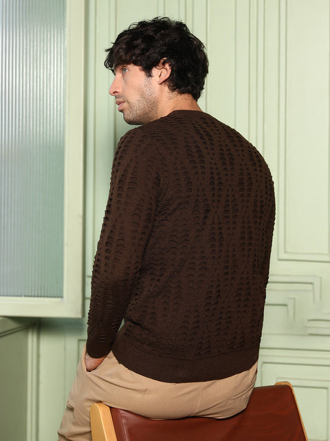 Take Two Men Sweater Geo-Gradient Jacquard Pullover Sweater