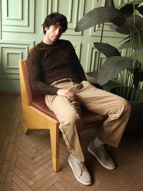 Take Two Men Sweater Geo-Gradient Jacquard Pullover Sweater