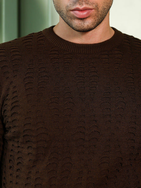 Take Two Men Sweater Geo-Gradient Jacquard Pullover Sweater