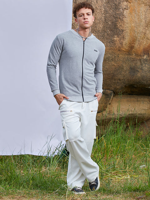TheOddOnes Zip-Front Jacket With Ribbed Hem