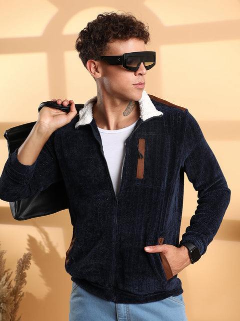 CAHOOT Zip-Front Cable Knit Jacket