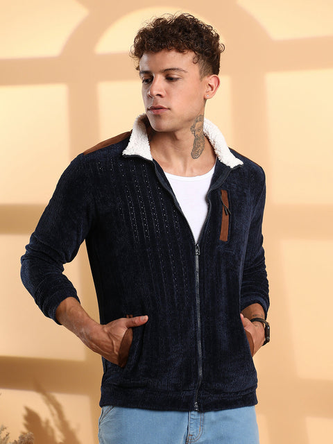 CAHOOT Zip-Front Cable Knit Jacket