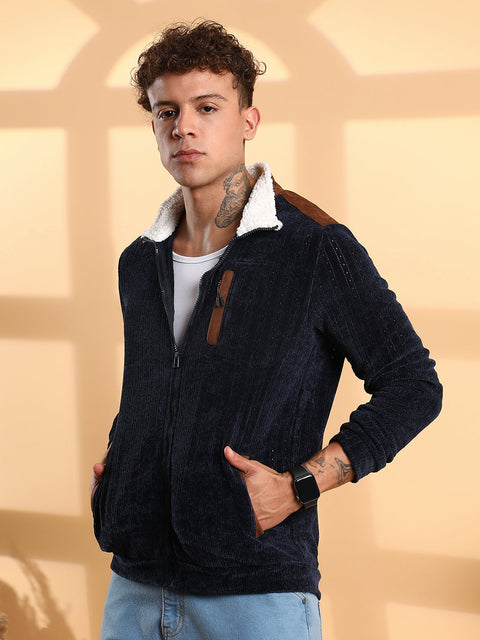 CAHOOT Zip-Front Cable Knit Jacket