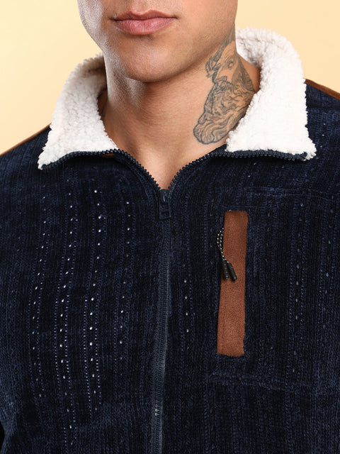 CAHOOT Zip-Front Cable Knit Jacket