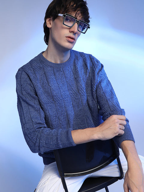 Behookd Textured Knit Pullover Sweater