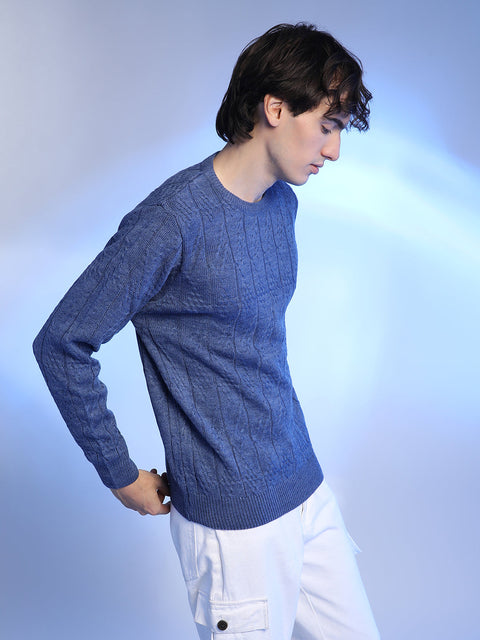 Behookd Textured Knit Pullover Sweater