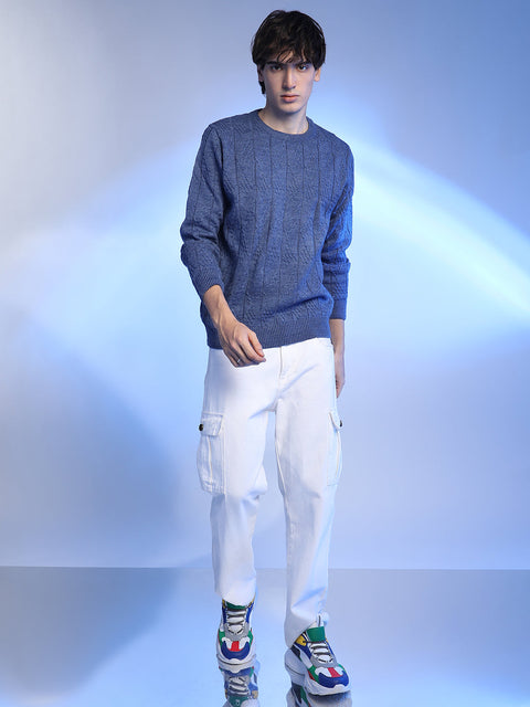 Behookd Textured Knit Pullover Sweater