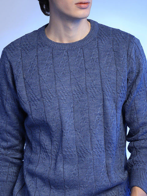 Behookd Textured Knit Pullover Sweater