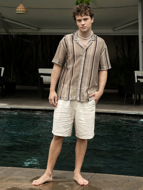 CTRL CLUB Striped Knit Oversized Shirt