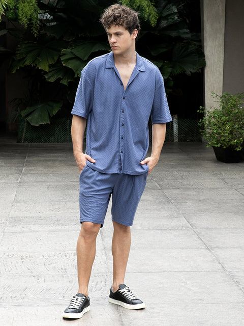 XYNG Trellis-Textured Relaxed Co-Ord Set