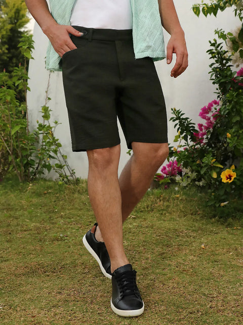 Hookd Tailored Poly-Linen Shorts