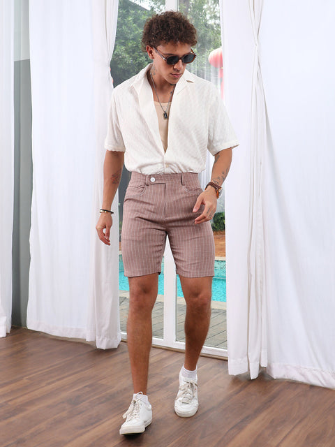 Hookd Pinstriped Shorts