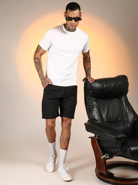 Runway Gods Solid Pleated Shorts