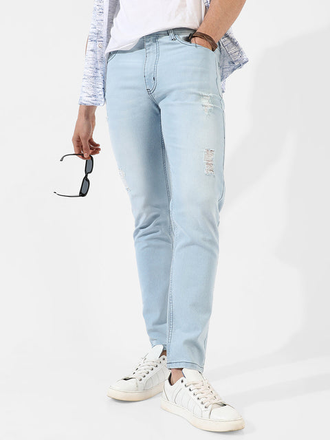 Game Face Light-Washed Denim Jeans