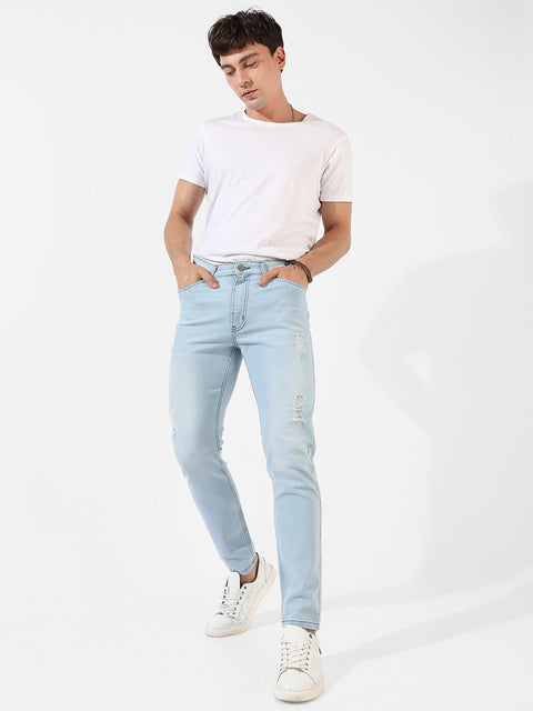 Game Face Light-Washed Denim Jeans