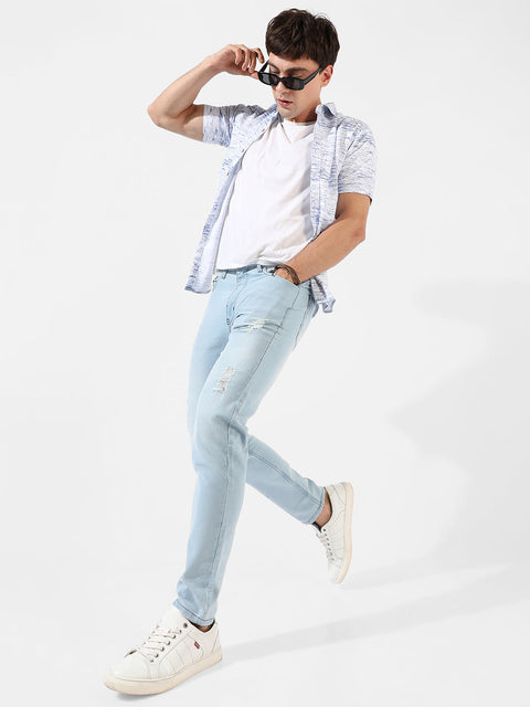 Game Face Light-Washed Denim Jeans