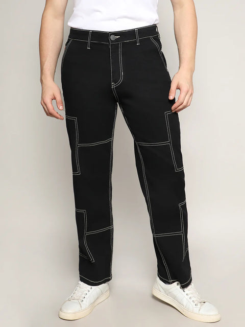 Just Be Contrast Stitched Denim Jeans