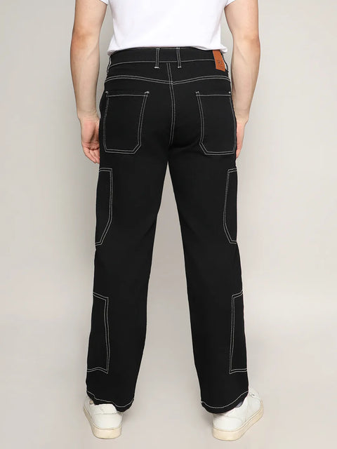 Just Be Contrast Stitched Denim Jeans