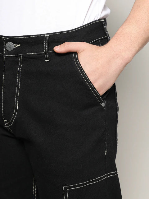 Just Be Contrast Stitched Denim Jeans