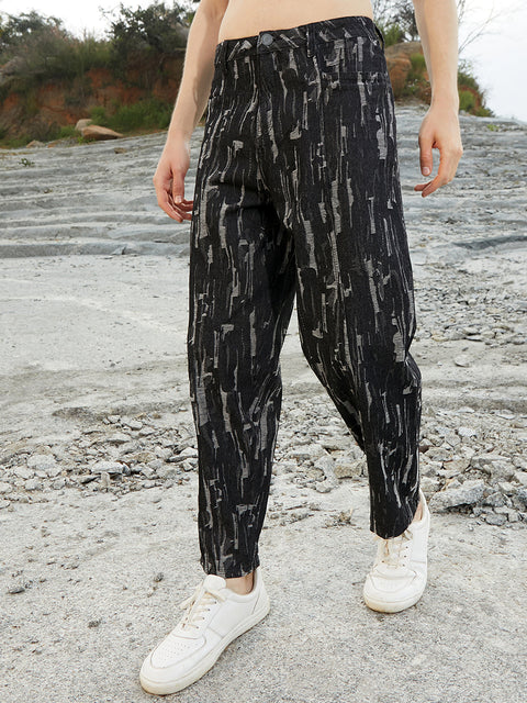 Chaos Textured Baggy Denim Jeans