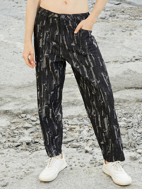 Chaos Textured Baggy Denim Jeans