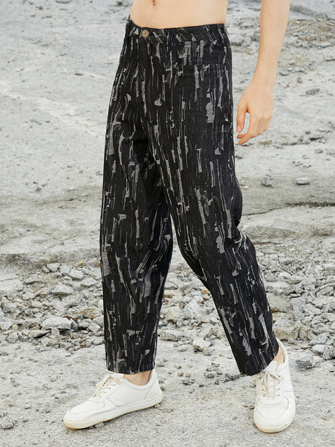 Chaos Textured Baggy Denim Jeans