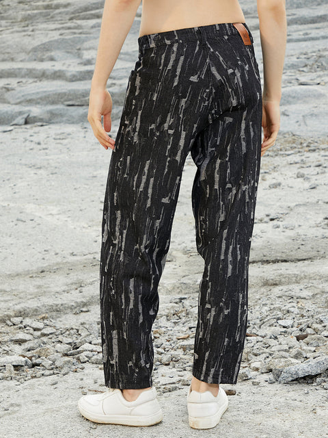 Chaos Textured Baggy Denim Jeans