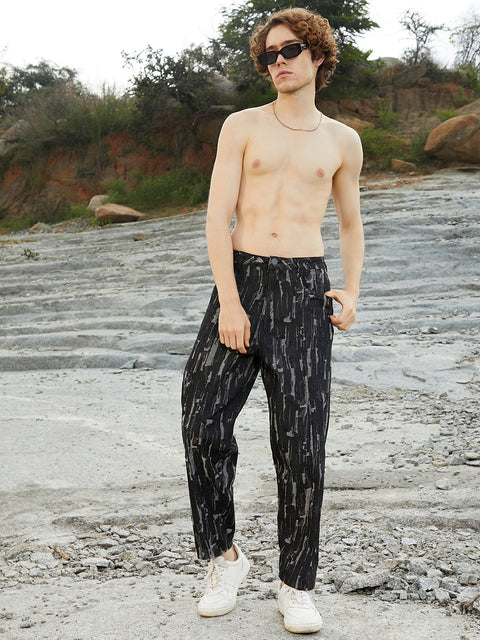 Chaos Textured Baggy Denim Jeans