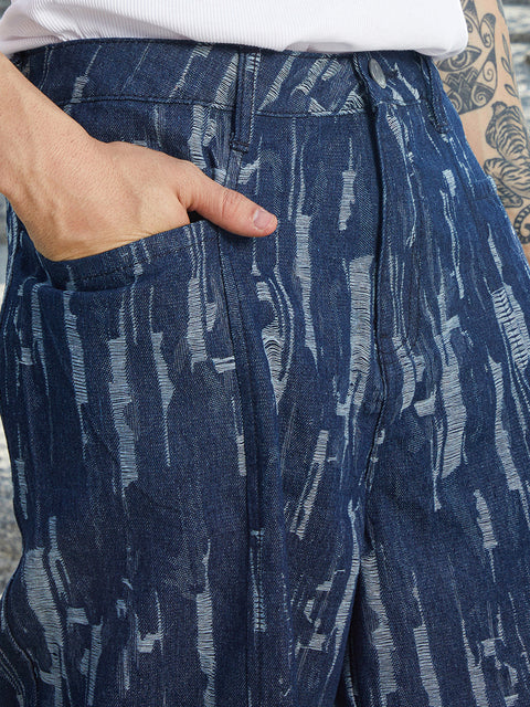 Chaos Textured Baggy Denim Jeans