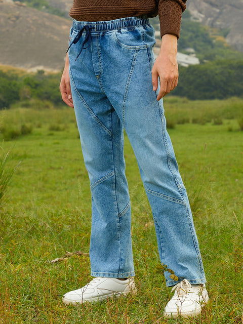 Chaos Straight-Fit Patchwork Denim Jeans