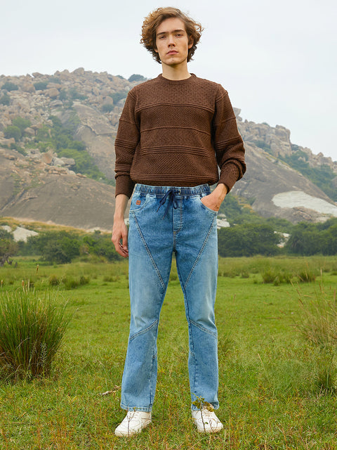 Chaos Straight-Fit Patchwork Denim Jeans