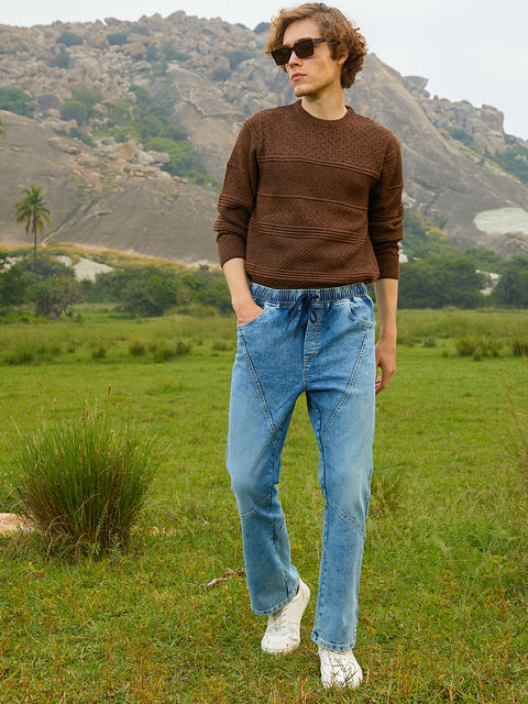 Chaos Straight-Fit Patchwork Denim Jeans