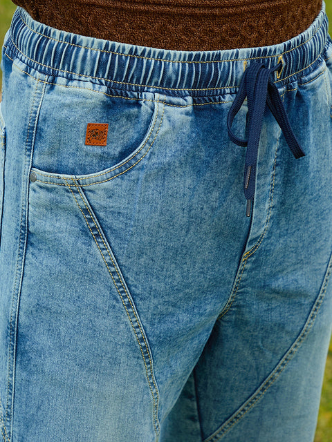 Chaos Straight-Fit Patchwork Denim Jeans