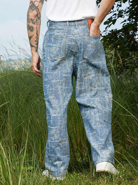 CAHOOT Textured Baggy Denim Jeans