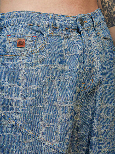 CAHOOT Textured Baggy Denim Jeans
