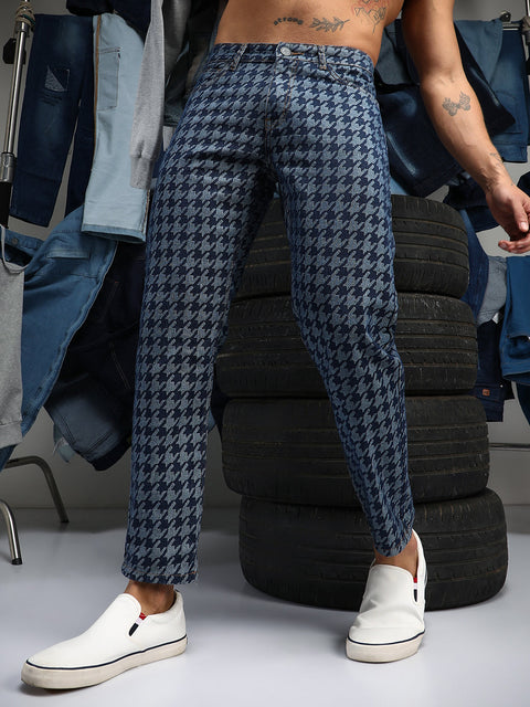 Chaos Houndstooth Denim Jeans