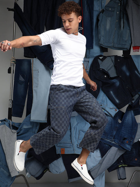 Chaos Checker Baggy Utility Denim Jeans