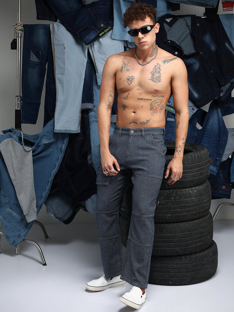 Chaos Panelled Straight-Fit Denim Jeans