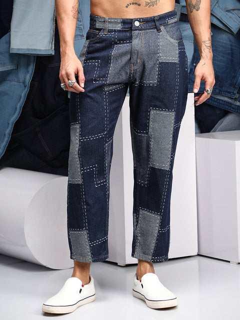 Chaos Patched Straight-Fit Denim Jeans