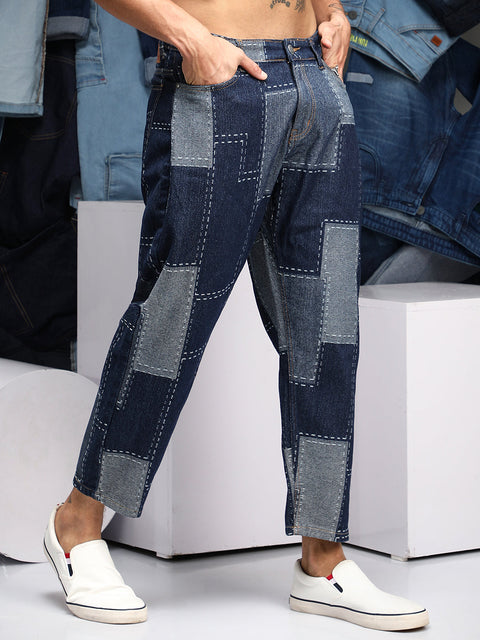 Chaos Patched Straight-Fit Denim Jeans