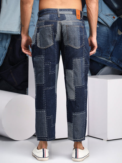 Chaos Patched Straight-Fit Denim Jeans